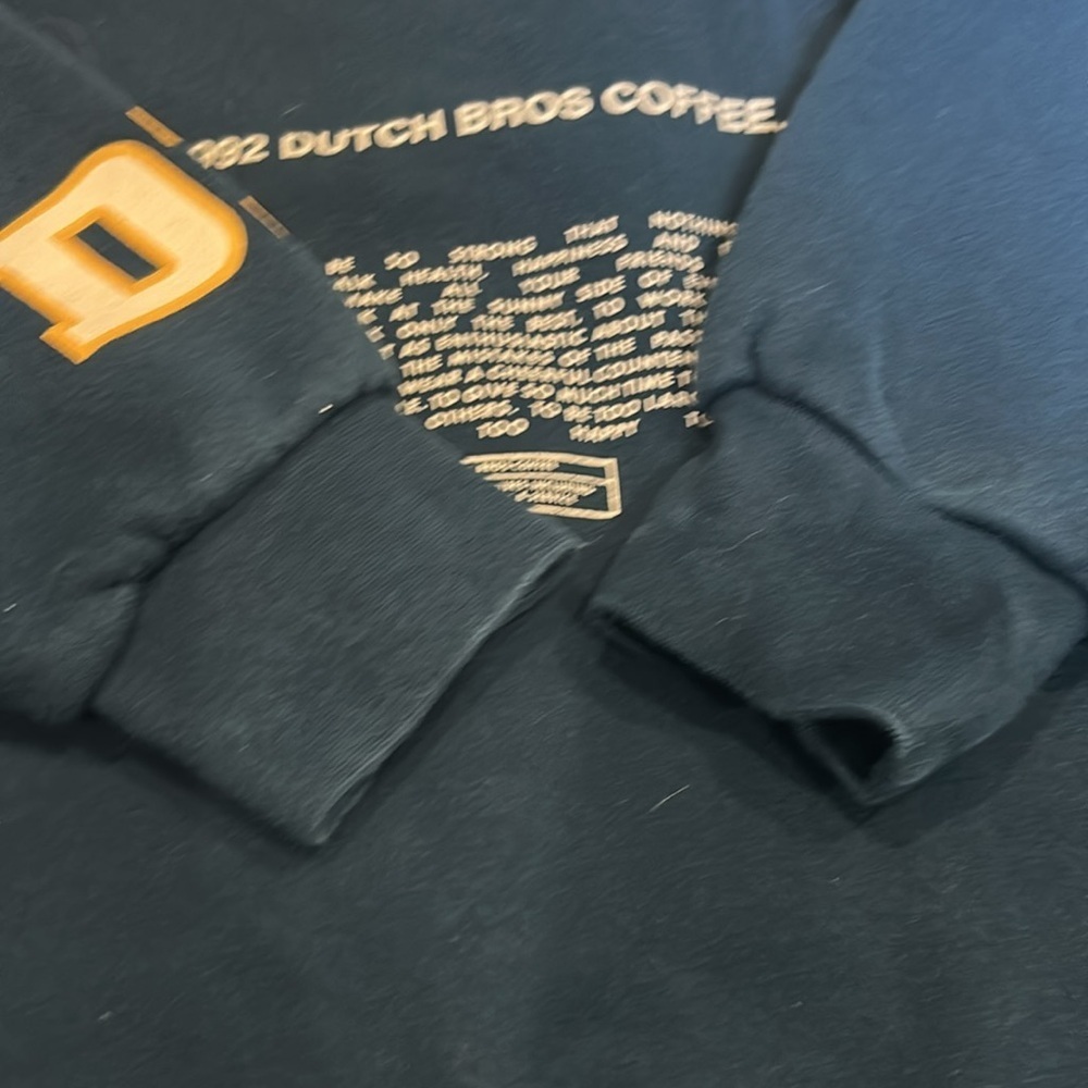 ✌️Rare Dutch Bros Navy w/Gold Oversized Crewneck - Picture 4 of 9